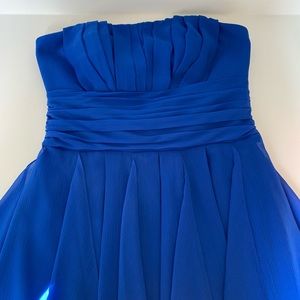 David’s bridal blue chiffon dress